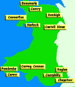 map castles wales